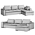 Luxury OM Leonardo Sofa 3D model small image 3