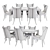 Elegant Regnum Dining Set 3D model small image 2