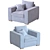 Viven Armchair: Elegant Origami Design 3D model small image 1