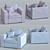 Viven Armchair: Elegant Origami Design 3D model small image 2