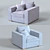 Viven Armchair: Elegant Origami Design 3D model small image 4