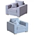 Viven Armchair: Elegant Origami Design 3D model small image 6