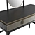 Glamour Dressing Table with Brass Accents 3D model small image 3