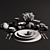 Elegant Tableware Set 3D model small image 2