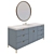 Modern Nightstand Washbasin with Mirror 3D model small image 2