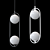 Sleek Duo Glass Pendant Lamp 3D model small image 2