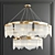 Sleek Glass Chandelier 3D model small image 1