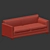 Elegant Wing Sofa by Jacques Charpentier 3D model small image 2