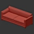 Elegant Wing Sofa by Jacques Charpentier 3D model small image 3