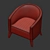 Luxurious Oslo Chair by Holly Hunt 3D model small image 4