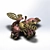 Mechanical Bee with Gatling Gun Collectible Toy 3D model small image 1