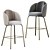 Moderno Upholstered Barstool: Ditre Italia LUCIA 3D model small image 1