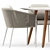 Contemporary OMER Armchair & Link Round Dining Table 3D model small image 2