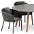 Contemporary OMER Armchair & Link Round Dining Table 3D model small image 3