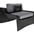 Luxury Bugatti Home Chiron Chair 3D model small image 3