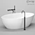 Elegant Freestanding Bathtub 01 3D model small image 2