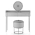 Elegant Vanity Table Set 3D model small image 3