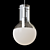 Sleek Glass Pendant Lamp 3D model small image 2