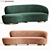 Compact Vladimir Kagan Sofa with Arm 3D model small image 1