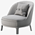 Sleek Dragonfly Armchair: 73x76x73 3D model small image 4