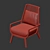 Elegant Kaya Lounge Armchair 3D model small image 4