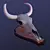 Yak Skull Medallion: 10 Texture Options 3D model small image 3