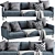 Modern Interface Luca 3 Seater Sofa 3D model small image 2