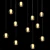 Eleven Glass Ball Suspension Chandelier 3D model small image 3