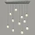 Eleven Glass Ball Suspension Chandelier 3D model small image 4