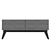 Sleek Pyramid Cabinet Console Table 3D model small image 2