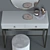 Luxury Dressing Table Set by SteelMebel 3D model small image 2