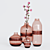 Elegant Glass Vases with Blossoms 3D model small image 2