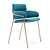 Sleek Teal Strike Chair: Versatile & Stylish 3D model small image 2