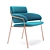 Sleek Teal Strike Chair: Versatile & Stylish 3D model small image 3