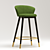 Sleek Metal Bar Stool 3D model small image 2