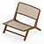 Elegant Rattan Armchair - Classic Comfort 3D model small image 3