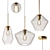 Modern Glass Pendant Lights 3D model small image 1