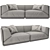 Max 2012 Sofa: 245x95x80 3D model small image 1