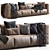 Modern Prostoria Leather Sofa Match 3D model small image 4