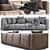 Modern Prostoria Leather Sofa Match 3D model small image 5