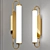 Elegant Gold Cylinder Wall Sconce 3D model small image 2