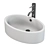 Elegant White Ceramic Bathroom Sink 3D model small image 1