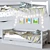 Sunshine Children's Bed with Back Guard and Drawers 3D model small image 1