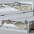 Sunshine Children's Bed with Back Guard and Drawers 3D model small image 2