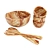 Modern Rustic Olive Wood Serveware 3D model small image 3
