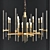 Brass Chandelier: Modern Loft Style 3D model small image 1