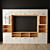 Sleek TV Cabinet with Glass Doors 3D model small image 4