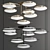 Contemporary Disk Chandelier - 2013 Italian Brass and Murano Glass 3D model small image 1