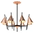 Contemporary Copper Crater Chandelier 3D model small image 1