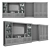 Transformative TV Wall Cabinet by FC Shape 3D model small image 7